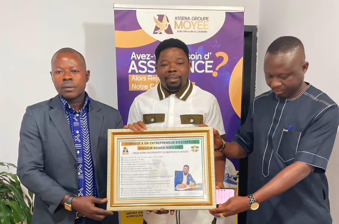 Abidjan : le PDG d'Assena Groupe Moyee distingué par l'ONG Afrique Transparence
